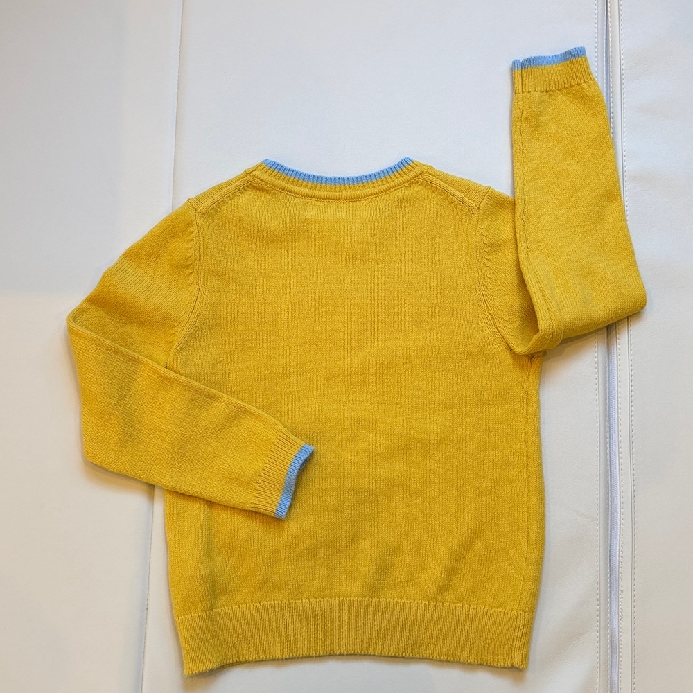 Mini Boden Kids Yellow Sweater with Hedgehog Design - Picture 5 of 5